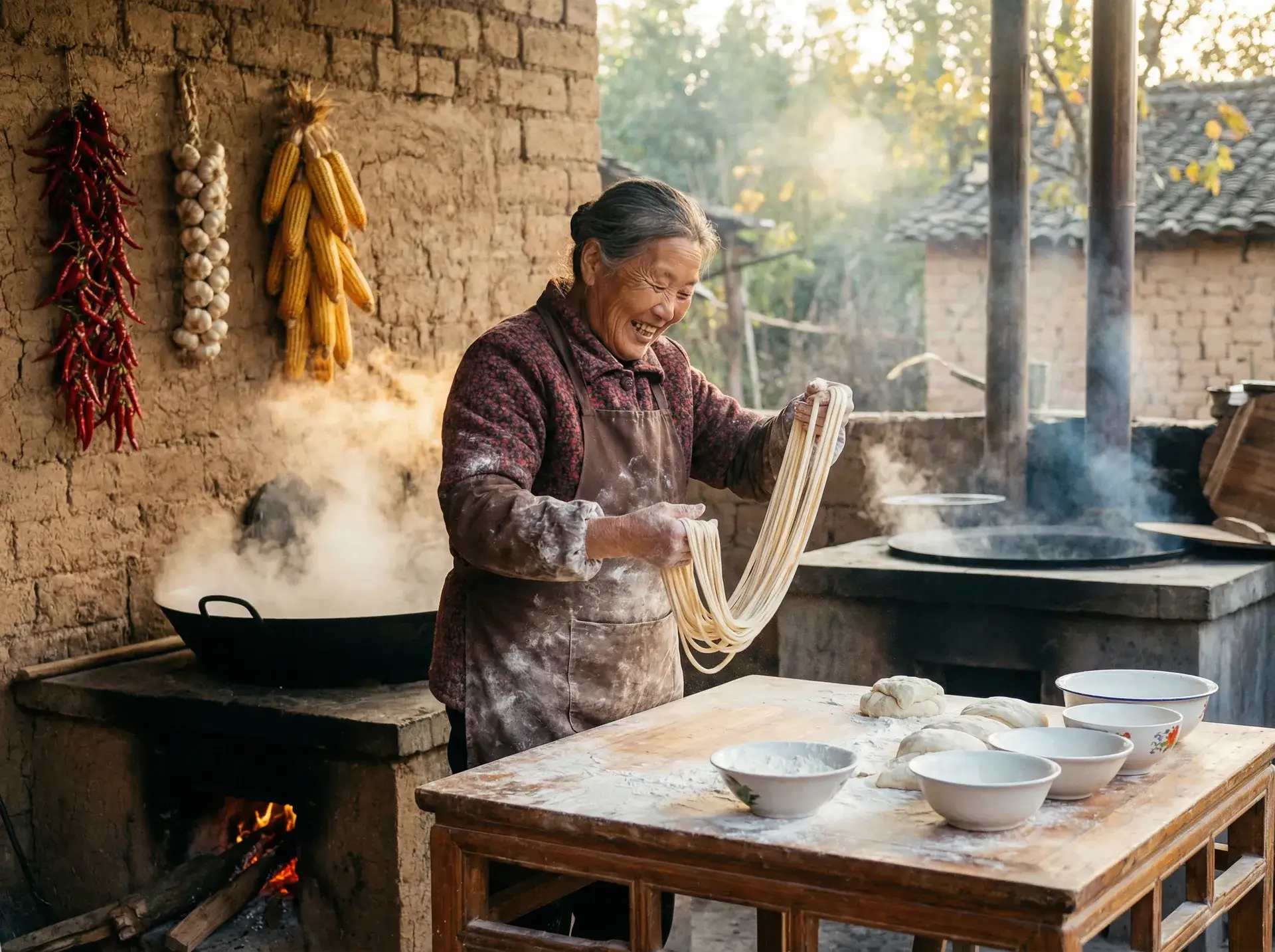 农家大嫂手擀面 - 南洋十大邪术快播 乡村美食